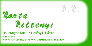 marta miltenyi business card