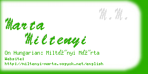 marta miltenyi business card